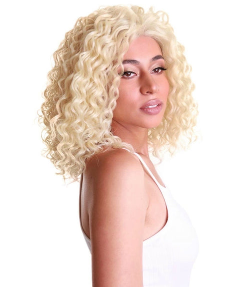 Ada Light Blonde Curly Bob Lace Front Wig