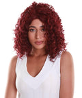 Ada Deep Red Curly Bob Lace Front Wig