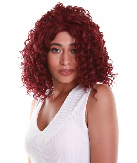 Ada Deep Red Curly Bob Lace Front Wig