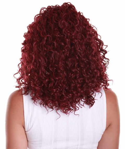 Ada Deep Red Curly Bob Lace Front Wig
