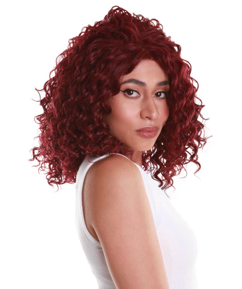 Ada Deep Red Curly Bob Lace Front Wig