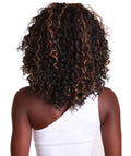Ada Black with Golden Curly Bob Lace Front Wig