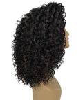 Ada Black with Caramel Curly Bob Lace Front Wig