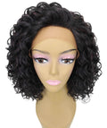 Ada Black with Aubum Curly Bob Lace Front Wig