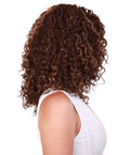 Ada Brown with Golden Curly Bob Lace Front Wig