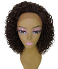 Ada Brown with Golden Curly Bob Lace Front Wig