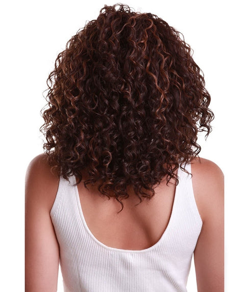 Ada Brown with Caramel Curly Bob Lace Front Wig