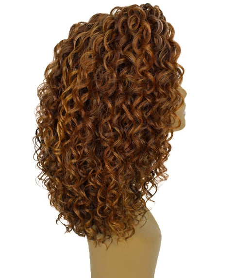 Ada Light Brown Blend Curly Bob Lace Front Wig