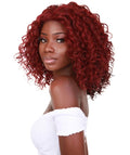 Ada Medium Red Curly Bob Lace Front Wig
