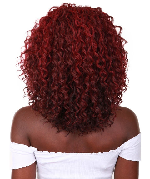 Ada Medium Red Curly Bob Lace Front Wig