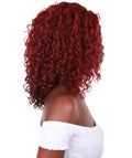Ada Medium Red Curly Bob Lace Front Wig