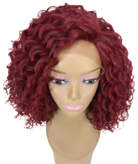 Ada Medium Red Curly Bob Lace Front Wig