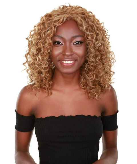 Ada Blonde Blend Curly Bob Lace Front Wig
