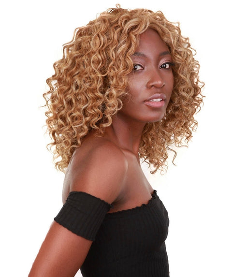 Ada Blonde Blend Curly Bob Lace Front Wig