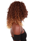 Ada Medium Brown over Blonde Curly Bob Lace Front Wig