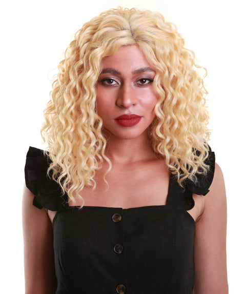 Ada Golden Dark Blonde Curly Bob Lace Front Wig