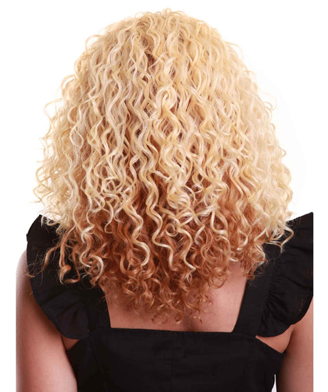 Ada Golden Dark Blonde Curly Bob Lace Front Wig