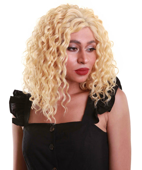 Ada Golden Dark Blonde Curly Bob Lace Front Wig