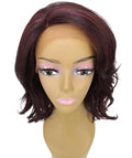 Rayana Deep Red and Black Blend Light Shag Bob Lace Front Wig