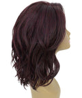 Rayana Deep Red and Black Blend Light Shag Bob Lace Front Wig