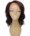 Rayana Medium Red and Black Blend Light Shag Bob Lace Front Wig