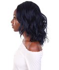 Rayana Blue and Black Blend Light Shag Bob Lace Front Wig