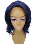 Rayana Blue and Black Blend Light Shag Bob Lace Front Wig