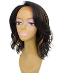 Rayana Black with Golden Light Shag Bob Lace Front Wig