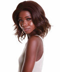 Rayana Brown with Golden Light Shag Bob Lace Front Wig