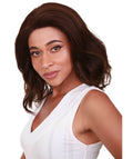 Rayana Brown with Caramel Light Shag Bob Lace Front Wig