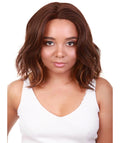 Rayana Medium Brown over Blonde Light Shag Bob Lace Front Wig