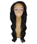 Asana Natural Black Long Wavy Lace Front Wig
