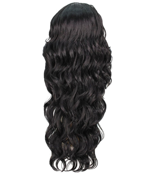 Asana Natural Black Long Wavy Lace Front Wig