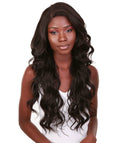 Asana Dark Brown Long Wavy Lace Front Wig