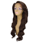 Asana Medium Brown Long Wavy Lace Front Wig