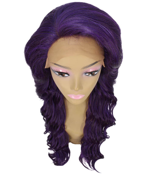 Asana Violet Blend Long Wavy Lace Front Wig
