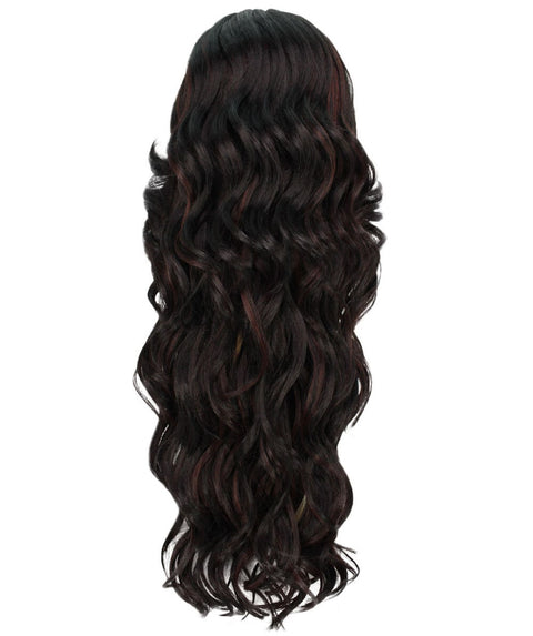 Asana Black with Aubum Long Wavy Lace Front Wig