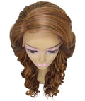Asana Light Brown Blend Long Wavy Lace Front Wig