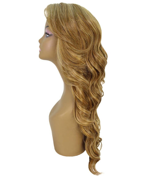 Asana Blonde Blend Long Wavy Lace Front Wig