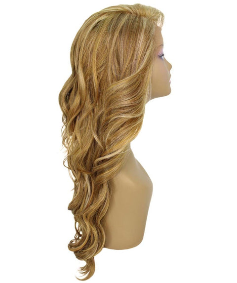 Asana Blonde Blend Long Wavy Lace Front Wig