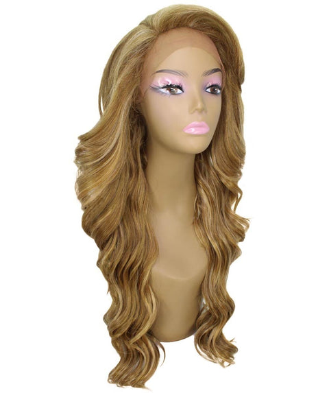 Asana Blonde Blend Long Wavy Lace Front Wig