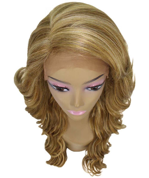 Asana Blonde Blend Long Wavy Lace Front Wig