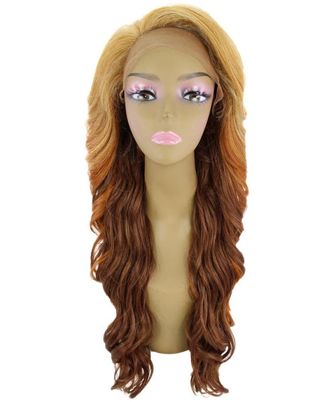 Asana Strawberry Blonde Long Wavy Lace Front Wig