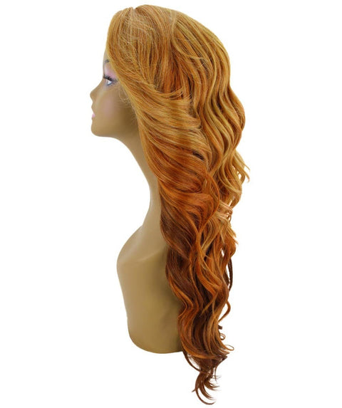 Asana Strawberry Blonde Long Wavy Lace Front Wig
