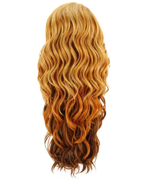 Asana Strawberry Blonde Long Wavy Lace Front Wig
