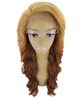 Asana Strawberry Blonde Long Wavy Lace Front Wig
