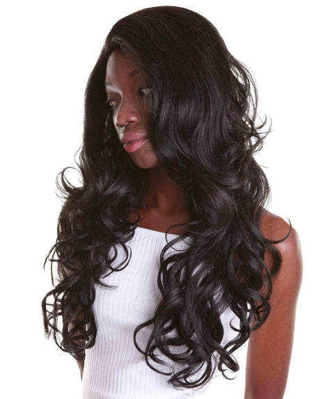 Kendra Natural Black Wavy Lace Front Wig