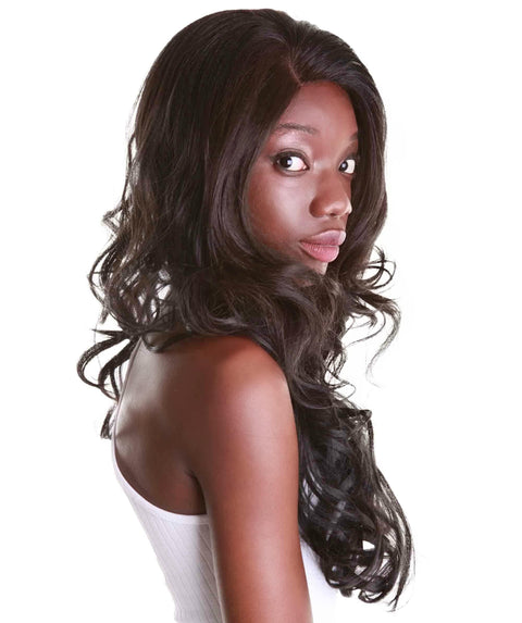 Kendra Natural Black Wavy Lace Front Wig