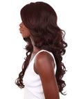 Kendra Deep Red and Black Blend Wavy Lace Front Wig