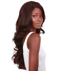 Kendra Deep Red and Black Blend Wavy Lace Front Wig